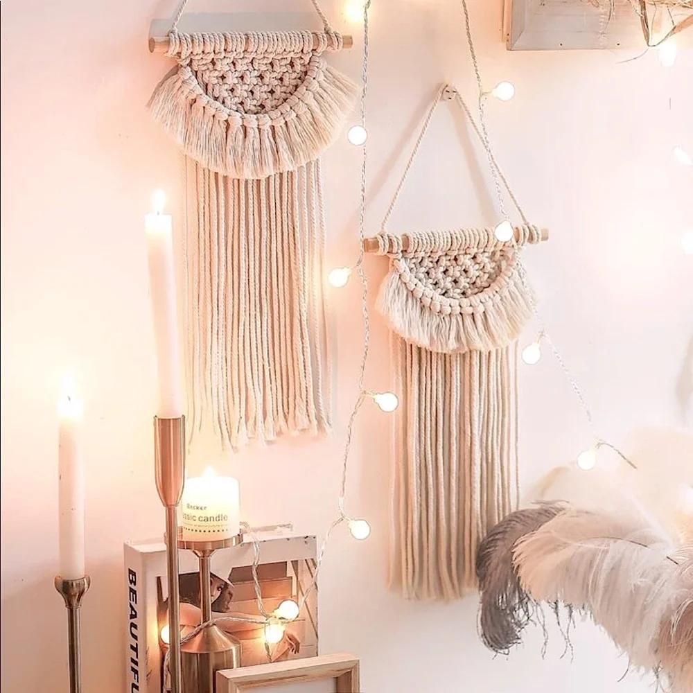 🥳HP🆕Modern »-»BoHeMiAn«-«Home Decor MäCrÄmË bÖhÖ sTyLë | Fiber Art| WaLL DeCoR